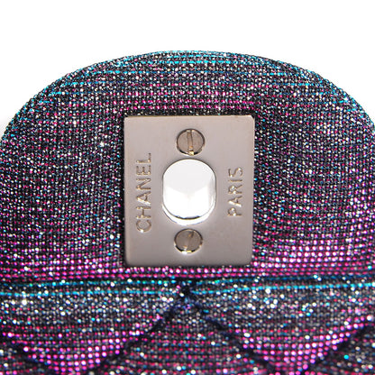 Chanel Iridescent Glitter Fabric Jumbo Single Flap Multicolor 8 of 8