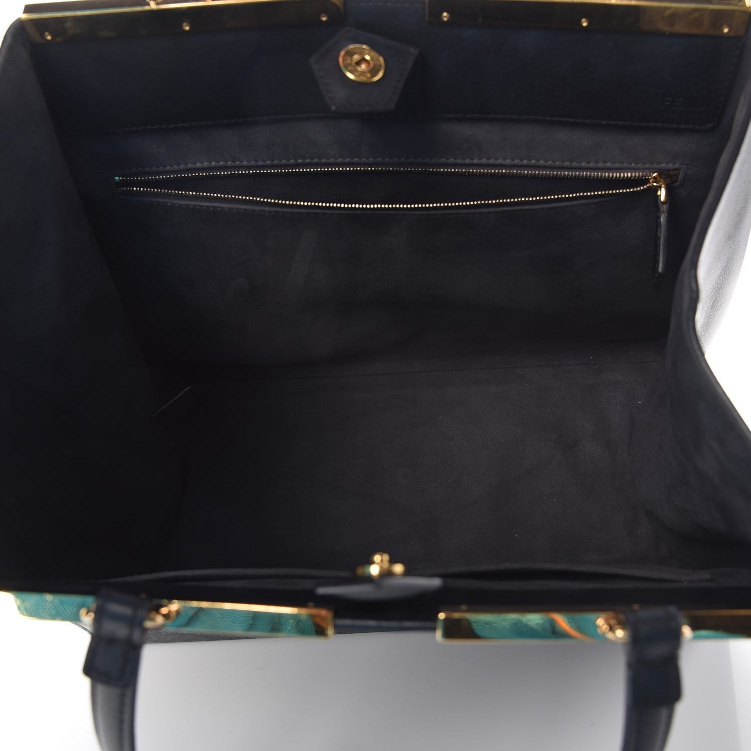 Fendi Vitello Elite Large 3Jours Tote Black 5 of 13