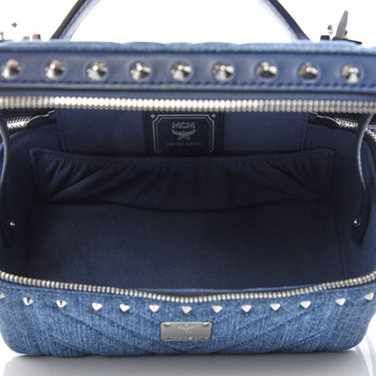 MCM Denim Rockstar Vanity Case Blue 5 of 9