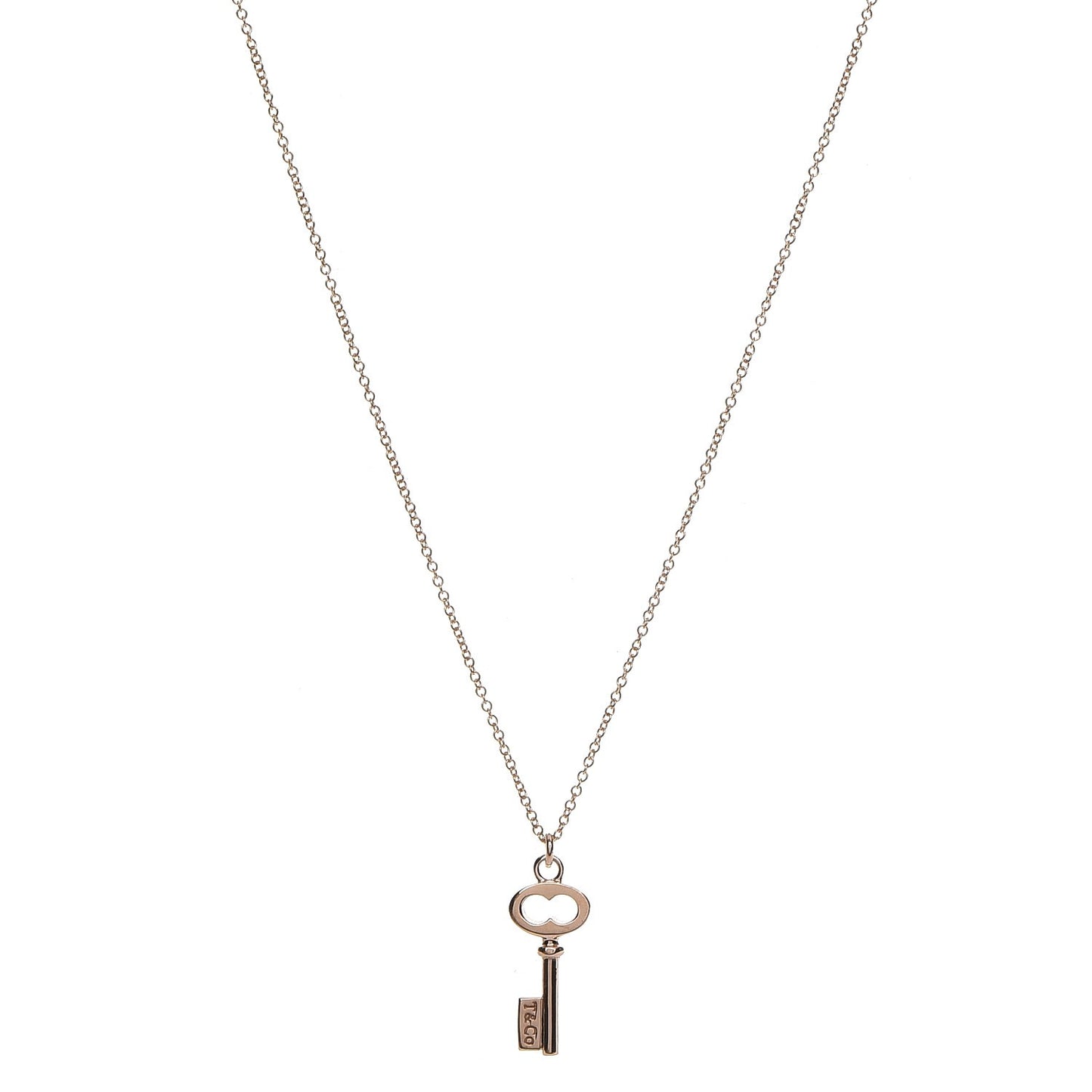 18K Rose Gold Mini Key Pendant Necklace
