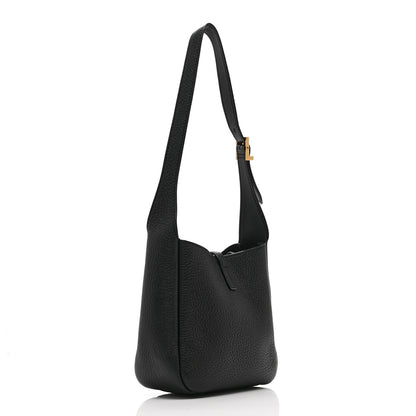 Saint Laurent Grained Calfskin Baby Le 5 A 7 Supple Hobo Black 4 of 11