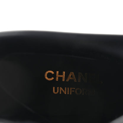 Chanel Stretch Lambskin Cap Toe CC Short Boots 35 Black 8 of 10