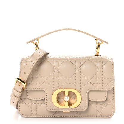 Christian Dior Lambskin Cannage Mini Jolie Top Handle Bag Beige 1 of 10