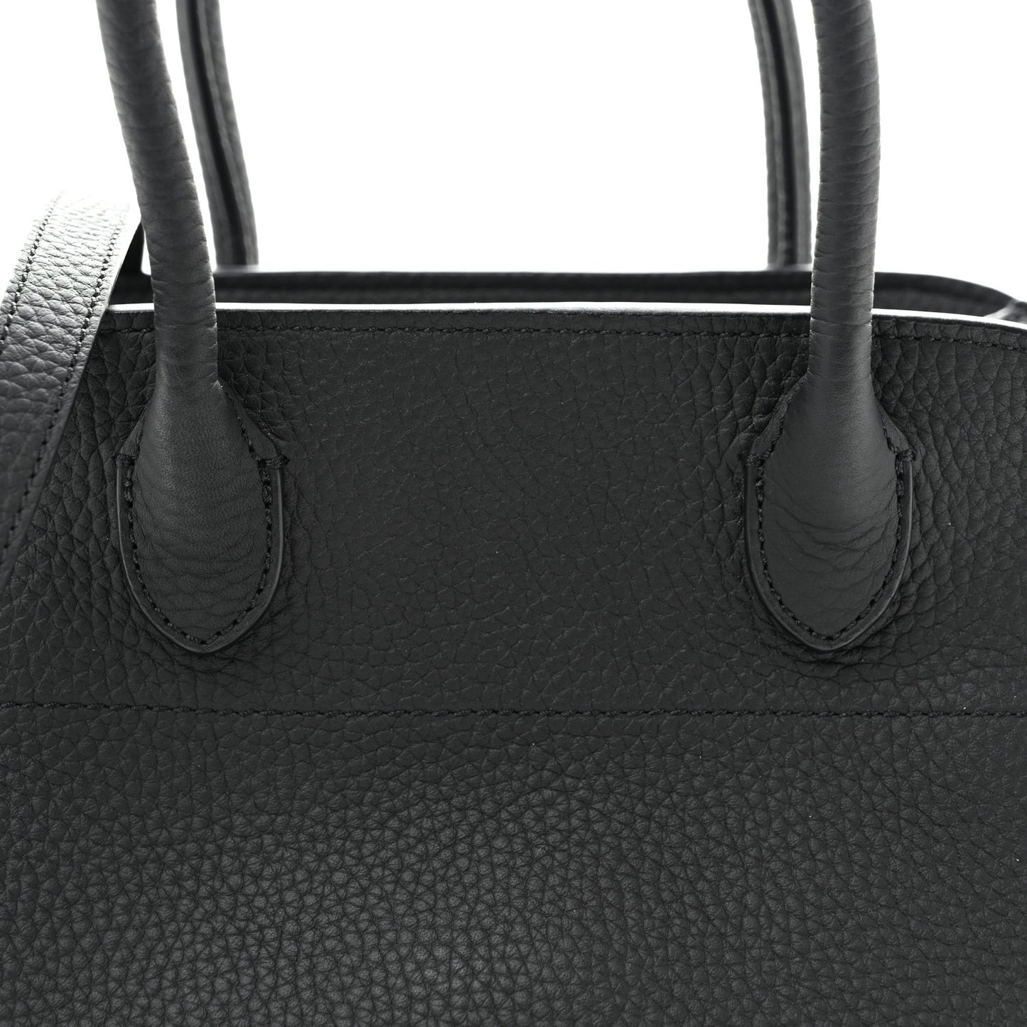Grained Calfskin Soft Margaux 10 Bag Black