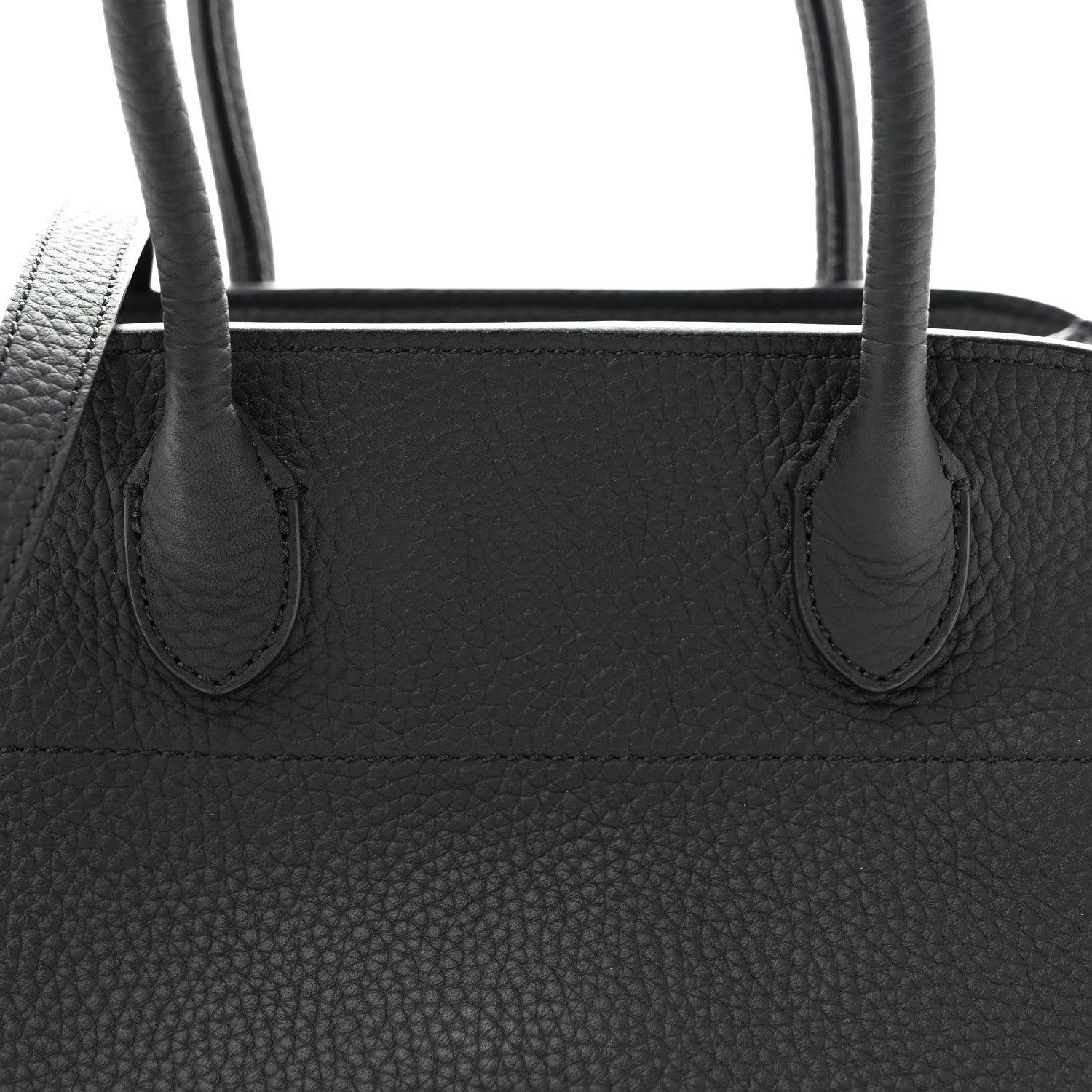 The Row Grained Calfskin Soft Margaux 10 Bag Black 7 of 12