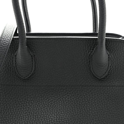 The Row Grained Calfskin Soft Margaux 10 Bag Black 7 of 12