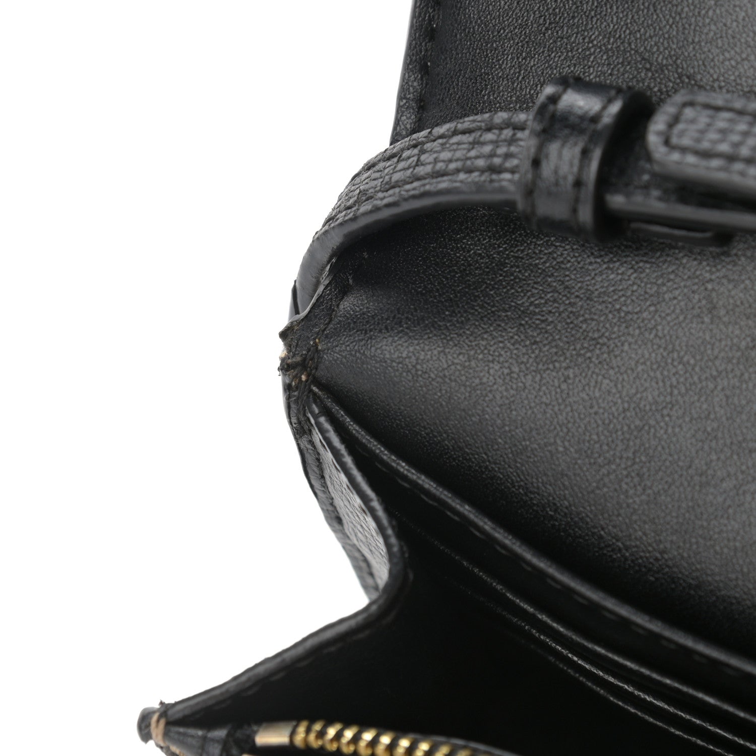 Burberry Derby Calfskin House Check Wallet On Chain Black 14 of 16