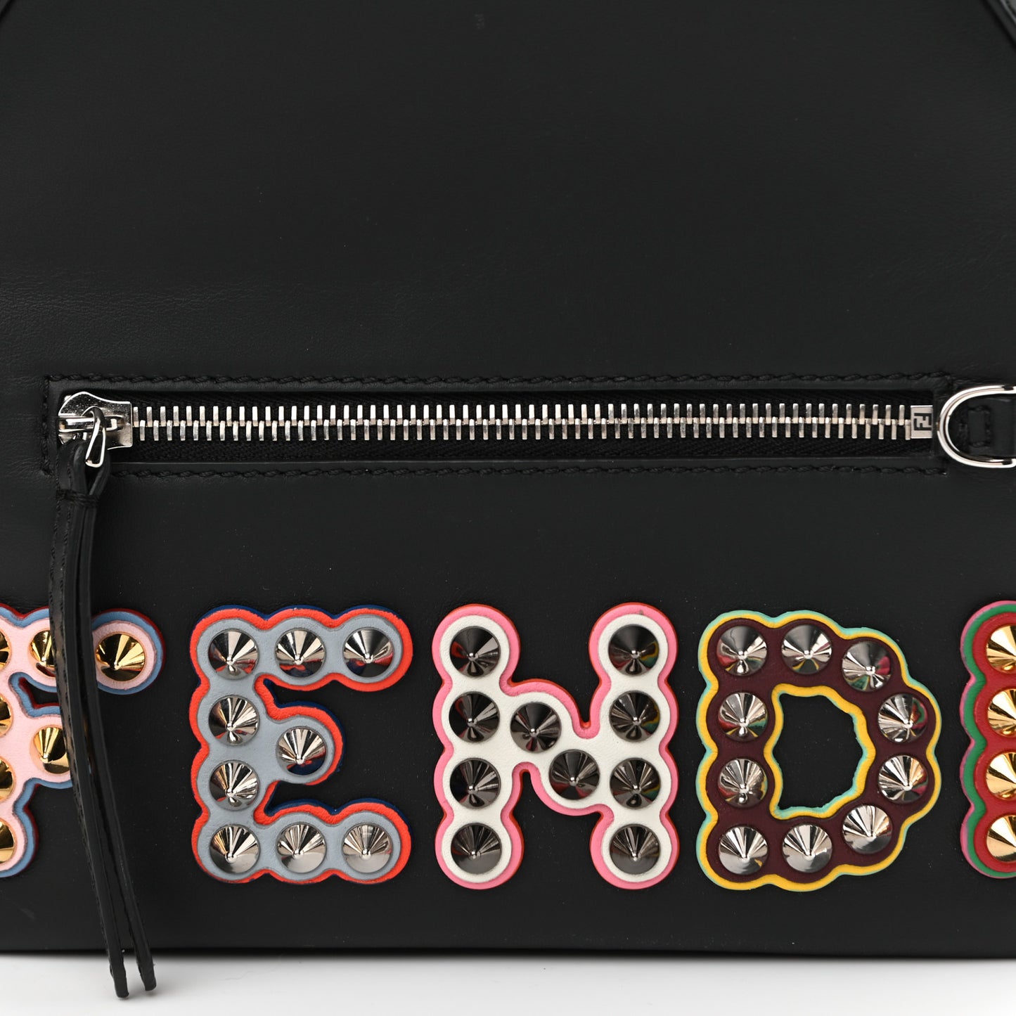 Vitello Century Fun Fair Metal Studded Mini Backpack Black Multicolor