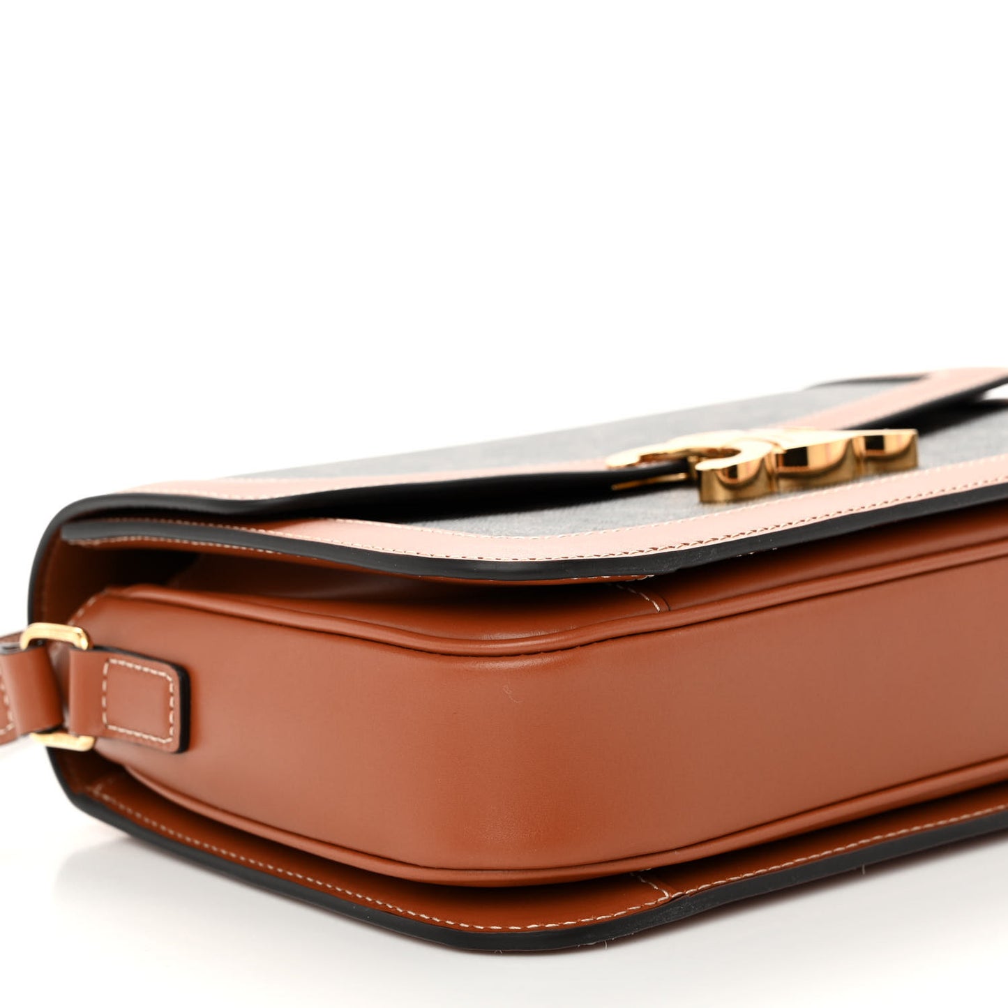 Triomphe Canvas Calfskin Medium Triomphe Bag Tan