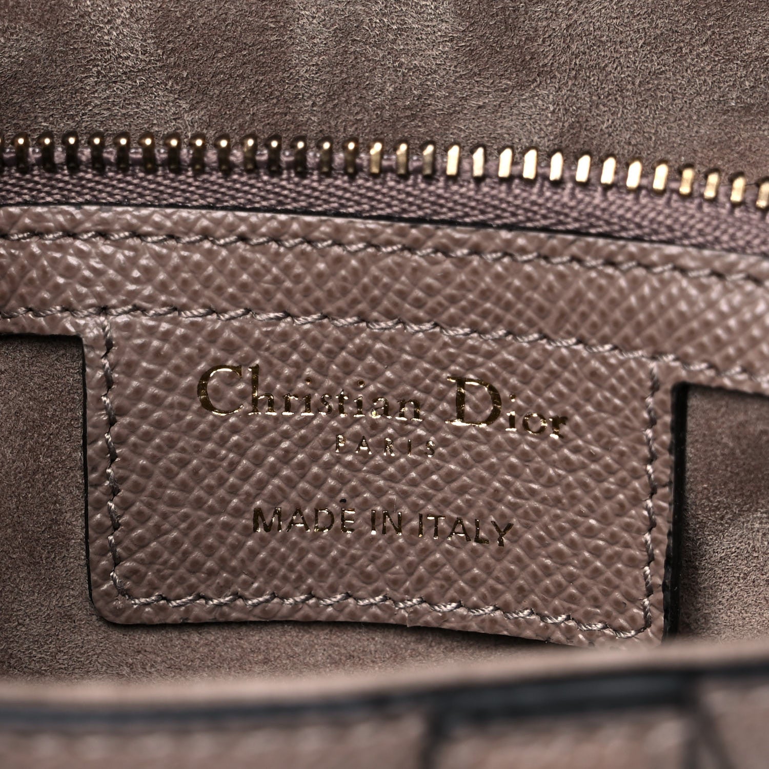 Christian Dior Grained Calfskin Saddle Bag Warm Taupe 6 of 9