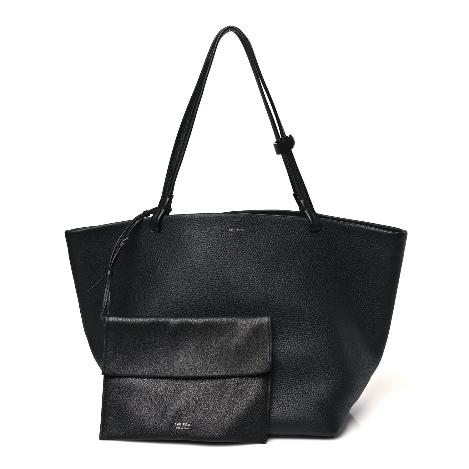 The Row Grained Calfskin Park Tote Three Black 1839031 – FASHIONPHILE