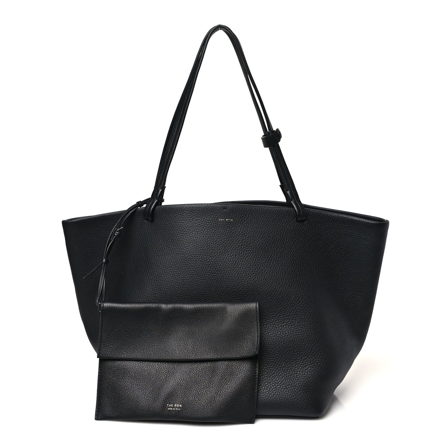 Grained Calfskin Park Tote Three Black