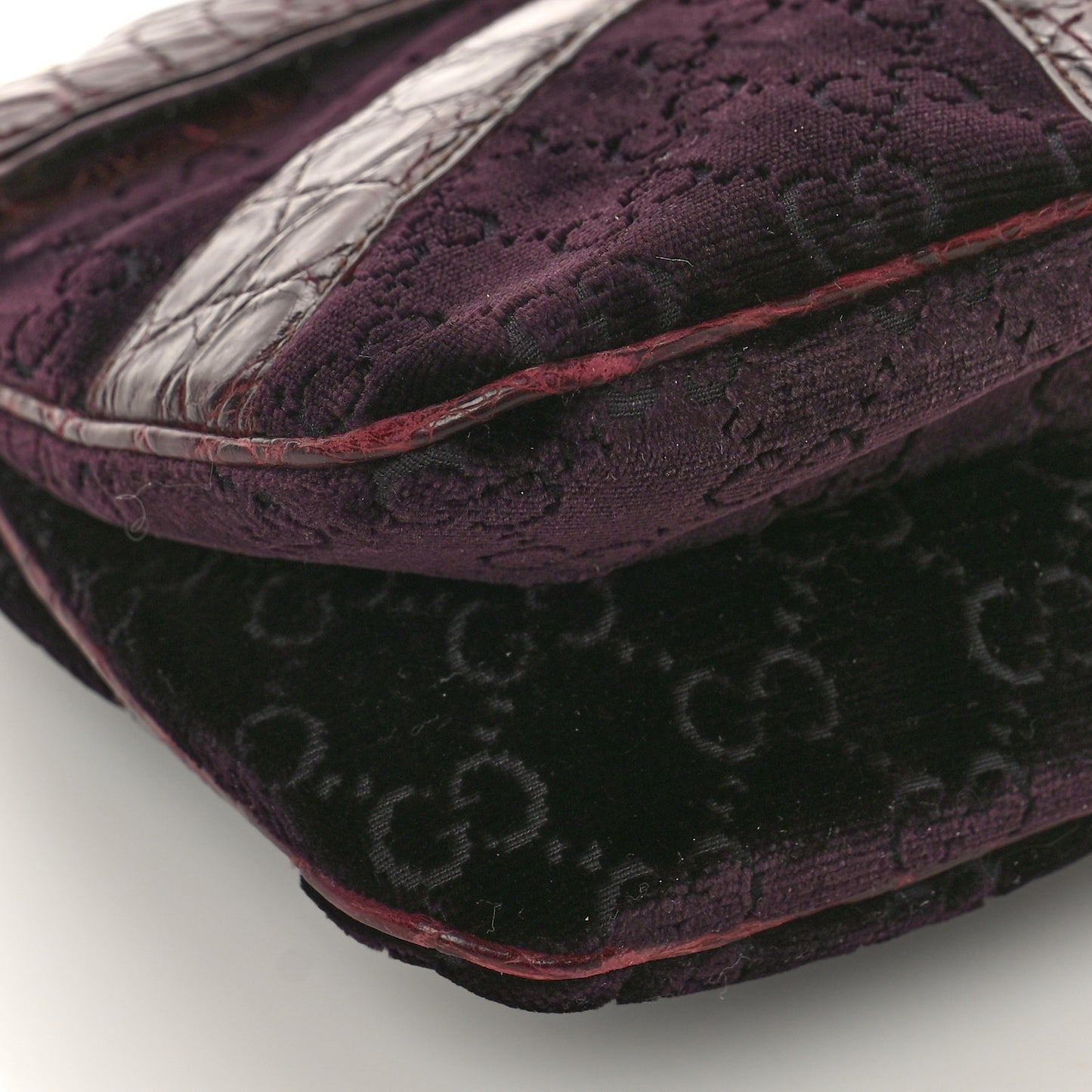 Velvet Monogram Crocodile Tom Ford Jeweled Dragon Shoulder Bag Purple Pink