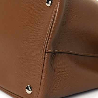 Prada Saffiano Cuir Large Double Bag Canella Cocco 6 of 8