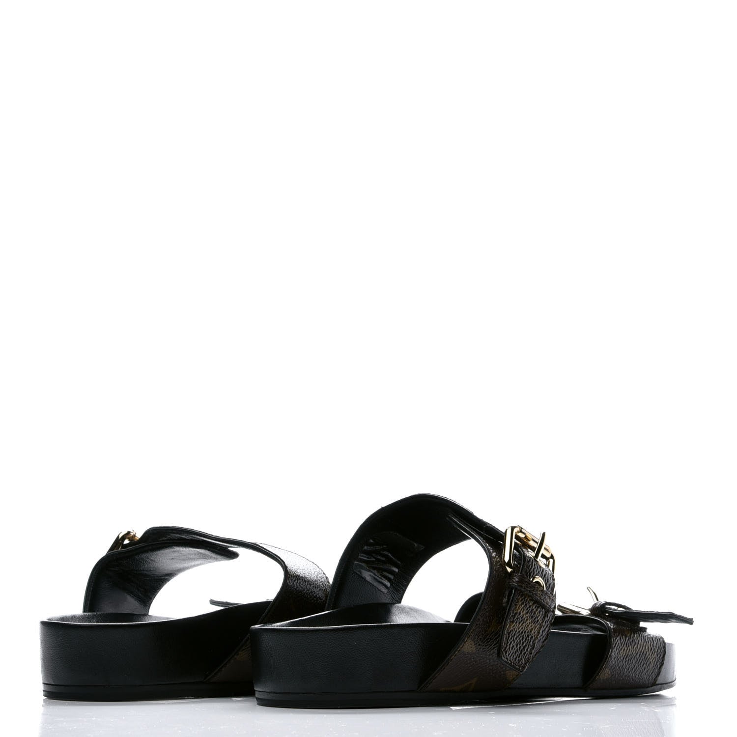 Louis Vuitton Monogram Bom Dia Mule Sandals 36 Black 4 of 9