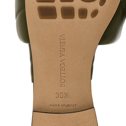 Bottega Veneta Nappa Quilted Rubber Lido Flat Sandals 36.5 Khaki 7 of 7