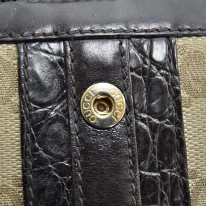 Gucci Monogram Crocodile Web Continental Wallet 7 of 9