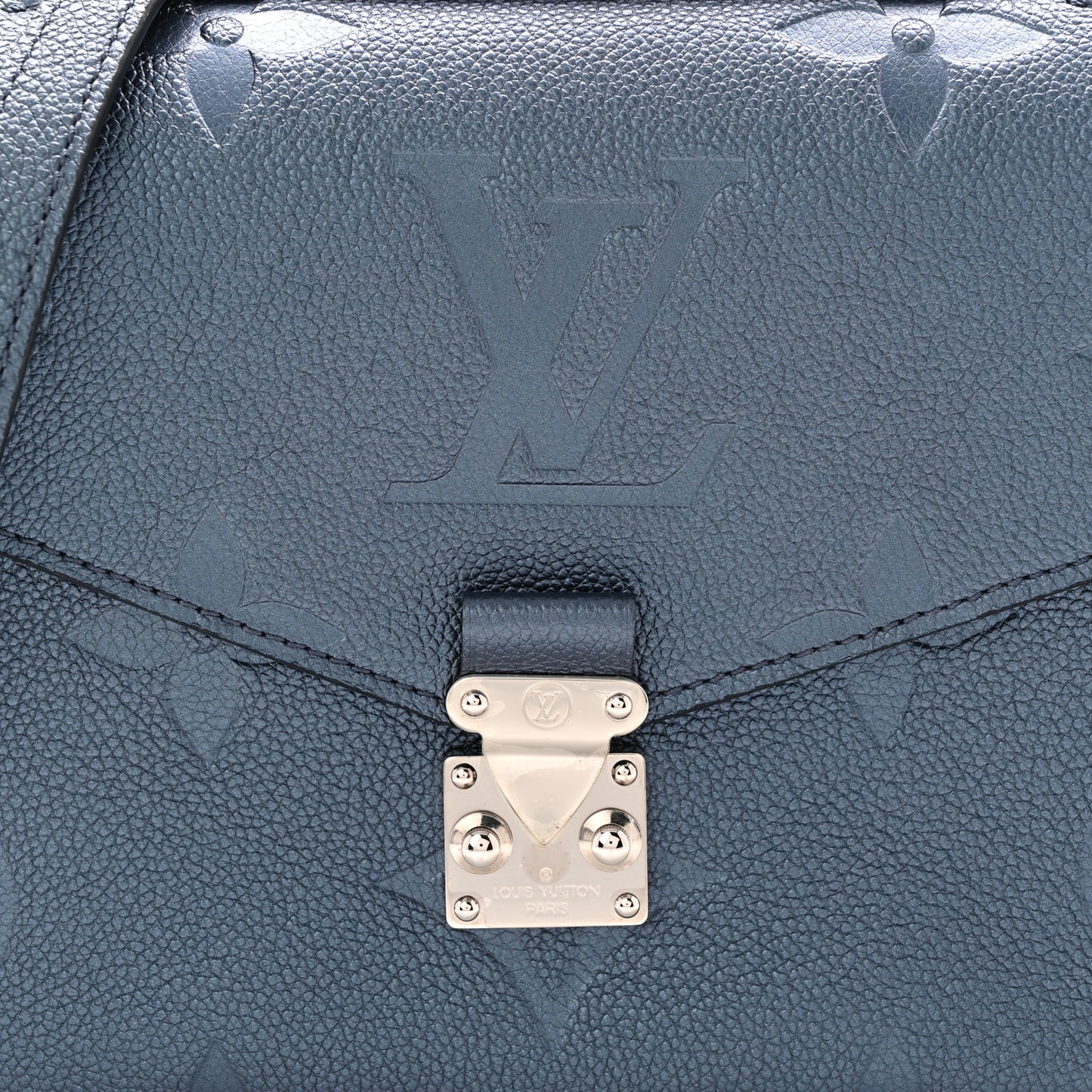 Metallic Empreinte Monogram Giant Pochette Metis Navy Nacre