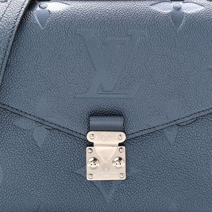 Louis Vuitton Metallic Empreinte Monogram Giant Pochette Metis Navy Nacre 7 of 9
