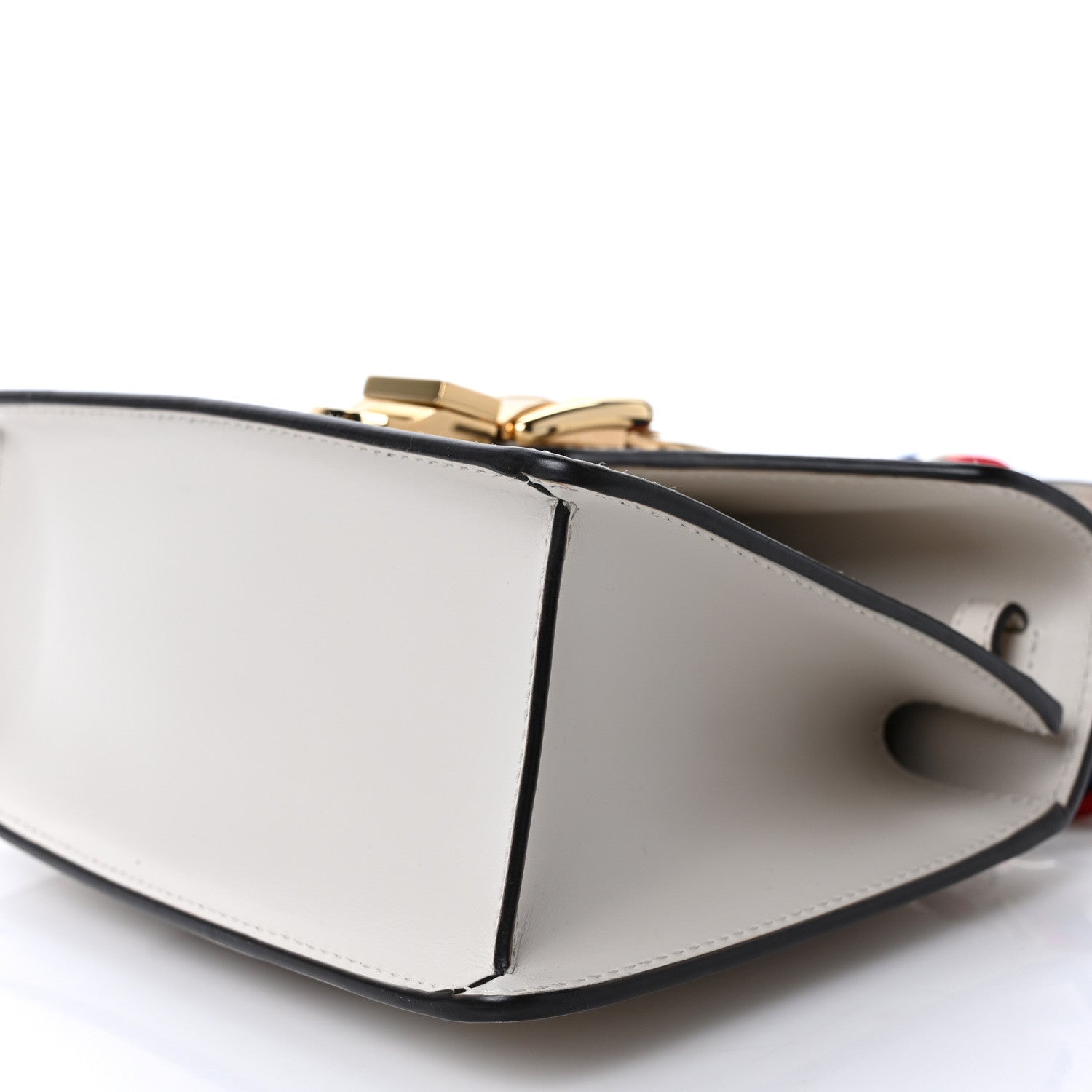 Gucci Calfskin Mini Sylvie Top Handle Bag White 9 of 10