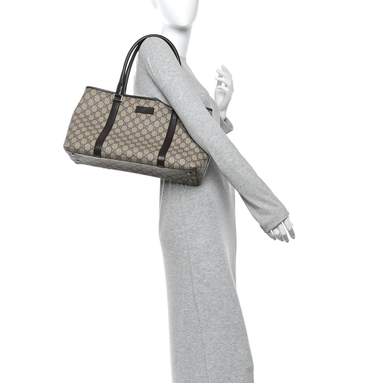 Gucci GG Plus Monogram Medium Joy Tote Dark Brown 2 of 15