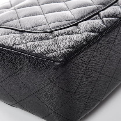 Chanel Caviar Quilted Jumbo Single Flap Black 13 of 16