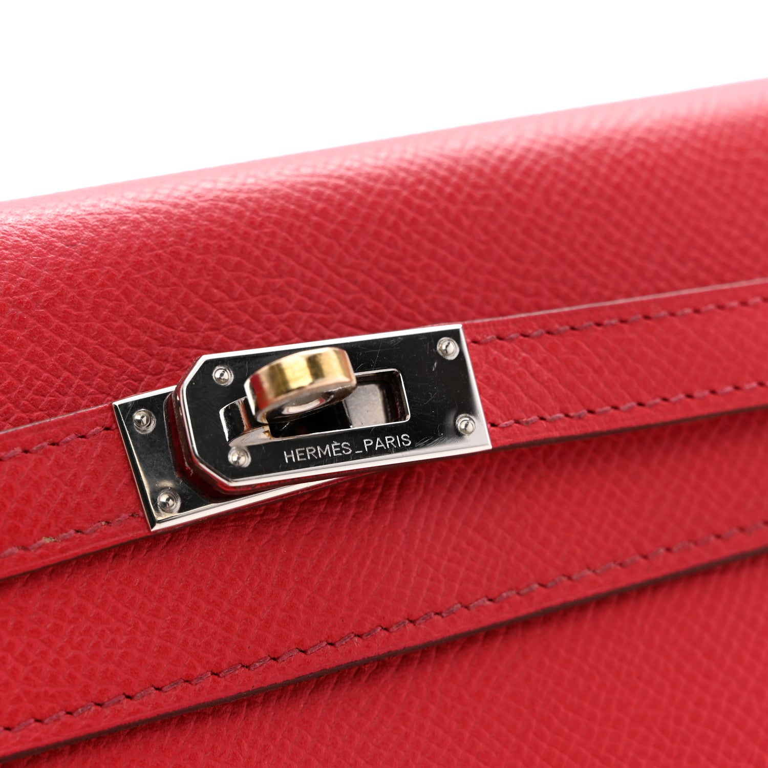 Hermes Epsom Kelly Tri-Fold Wallet Rouge Vif 10 of 13