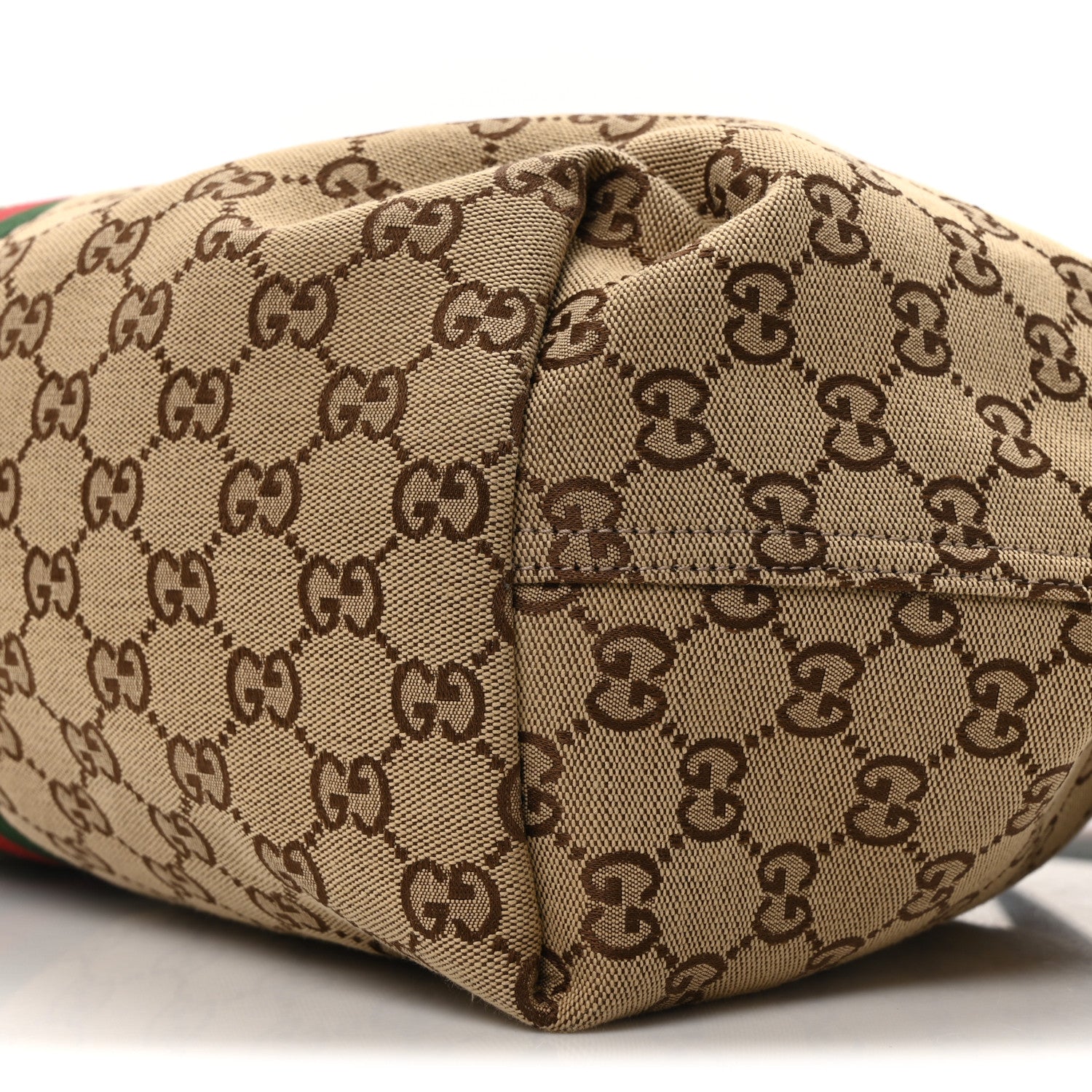 Gucci GG Monogram Web Large Giglio Tote Beige Brown 10 of 10