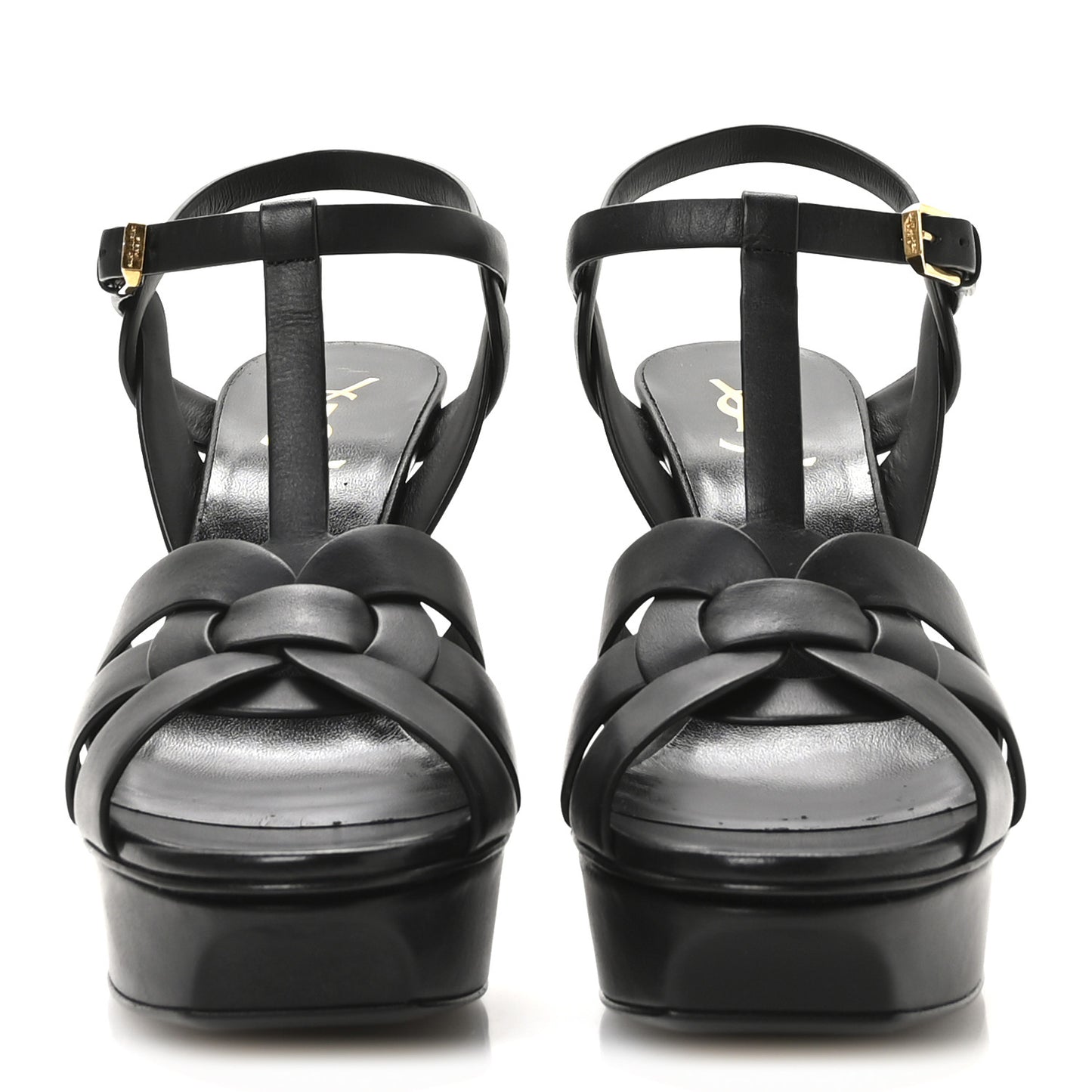 Calfskin Tribute 75 Platform Sandals 39 Black