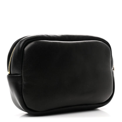 Saint Laurent Lambskin Calypso Cosmetic Case Black 3 of 8
