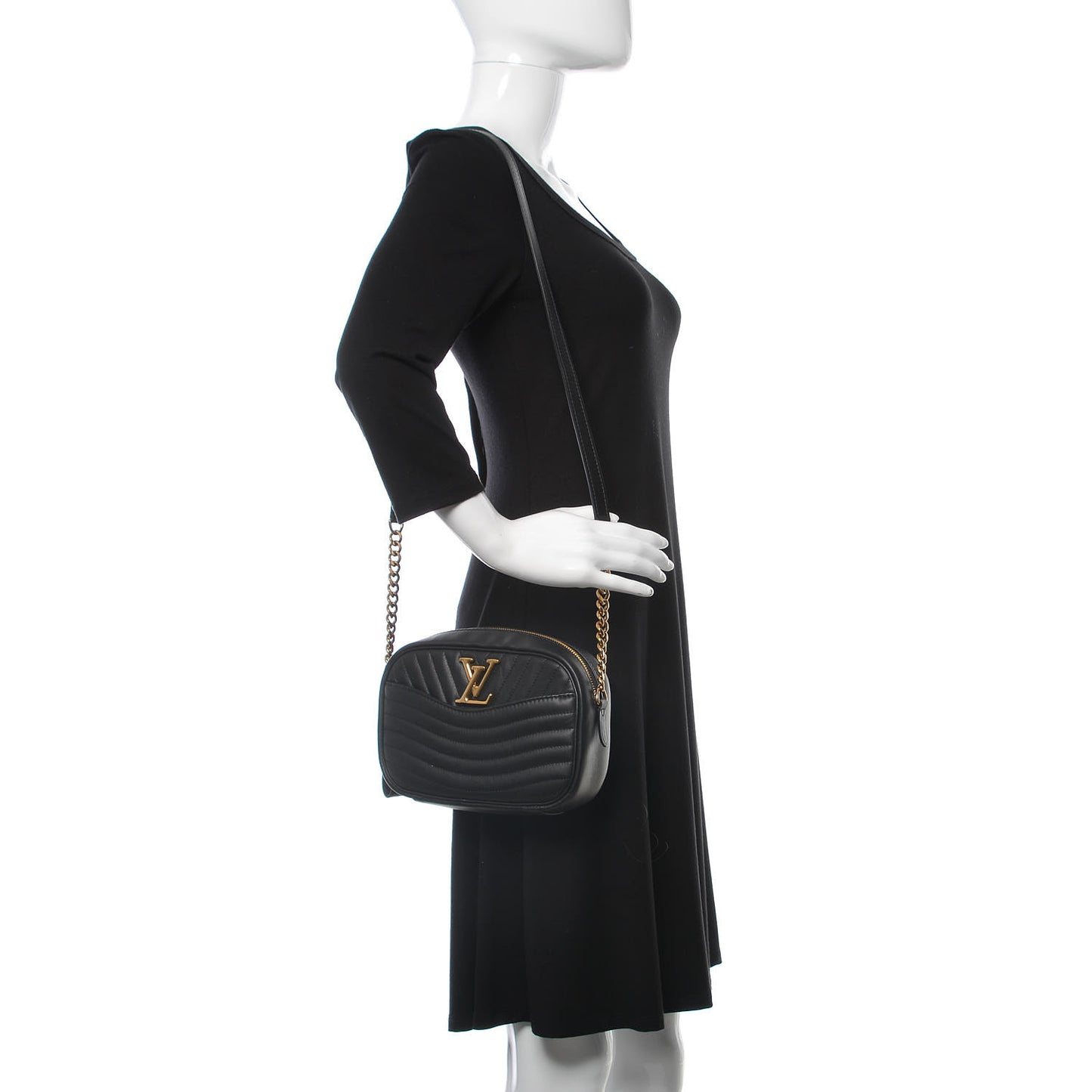 Calfskin New Wave Camera Bag Black
