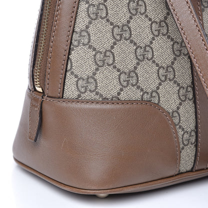 Gucci GG Supreme Monogram Margaux Calfskin Small Nice Top Handle Dome Bag Beige Ebony Acero 8 of 12