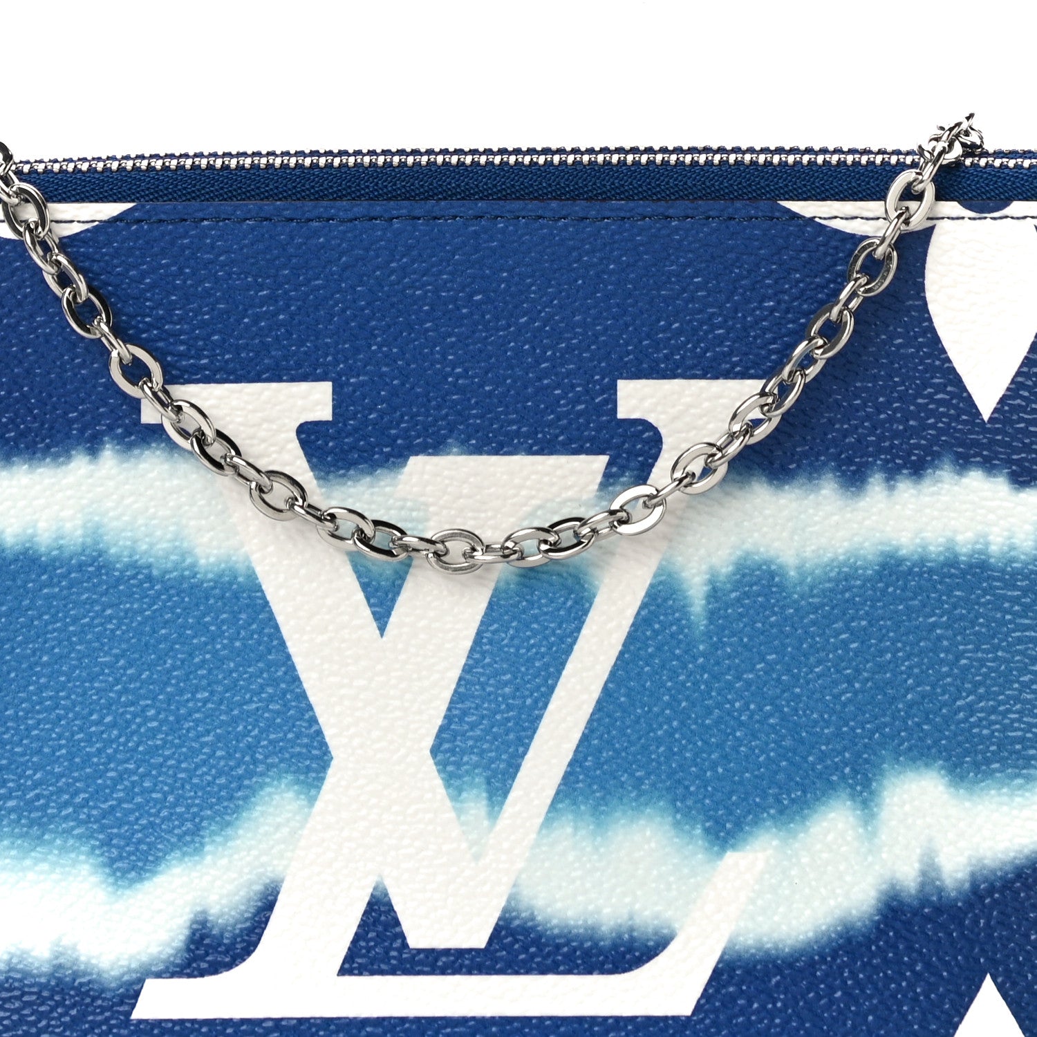 Louis Vuitton Monogram Giant Escale Double Zip Pochette Blue 9 of 11