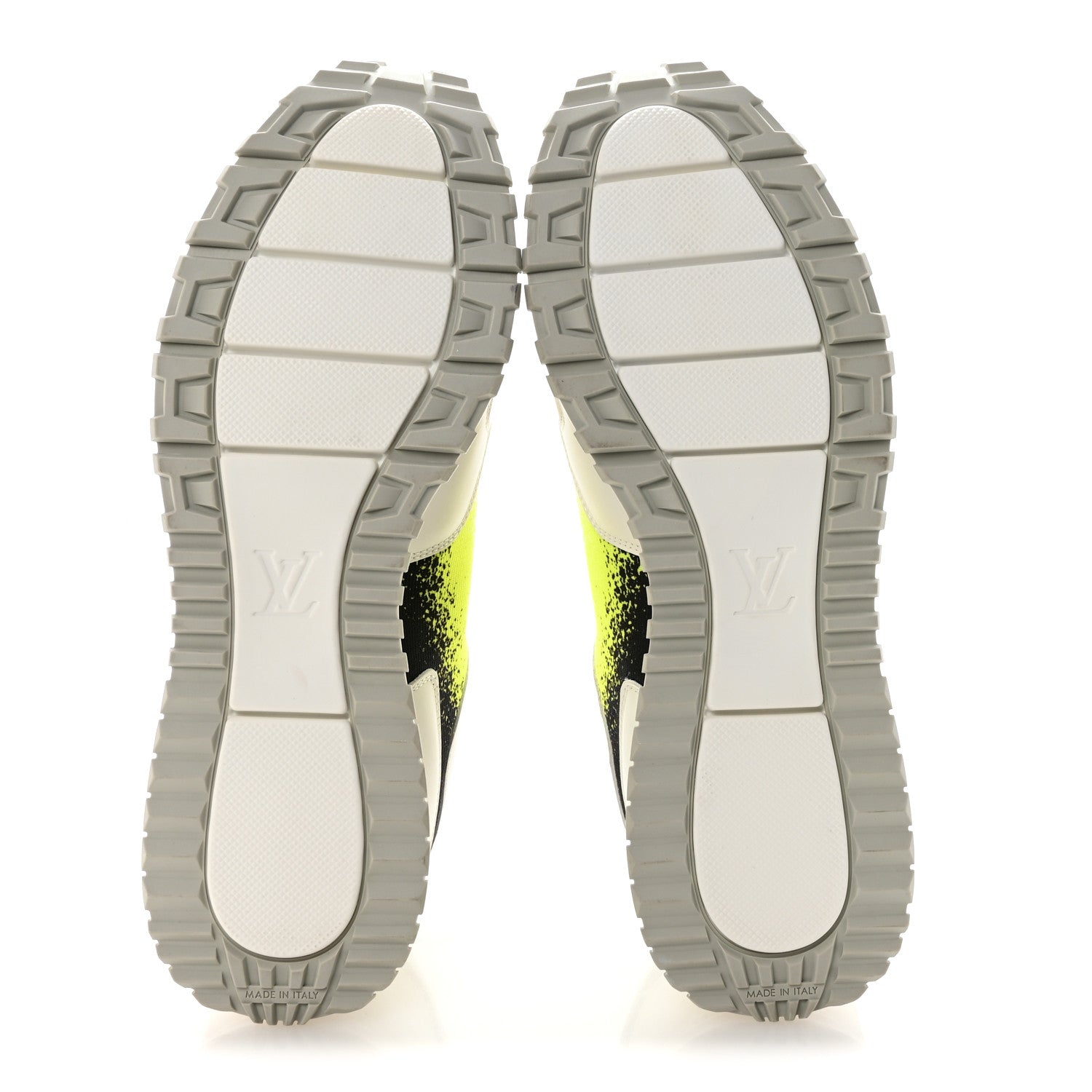 Louis Vuitton Calfskin Mens Run Away Sneakers  8 White Yellow Gradient 6 of 9