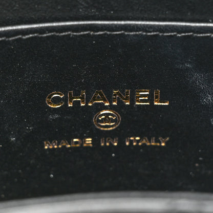 Chanel Shiny Aged Calfskin Quilted Mini Nano Kelly Shopper Black 6 of 11