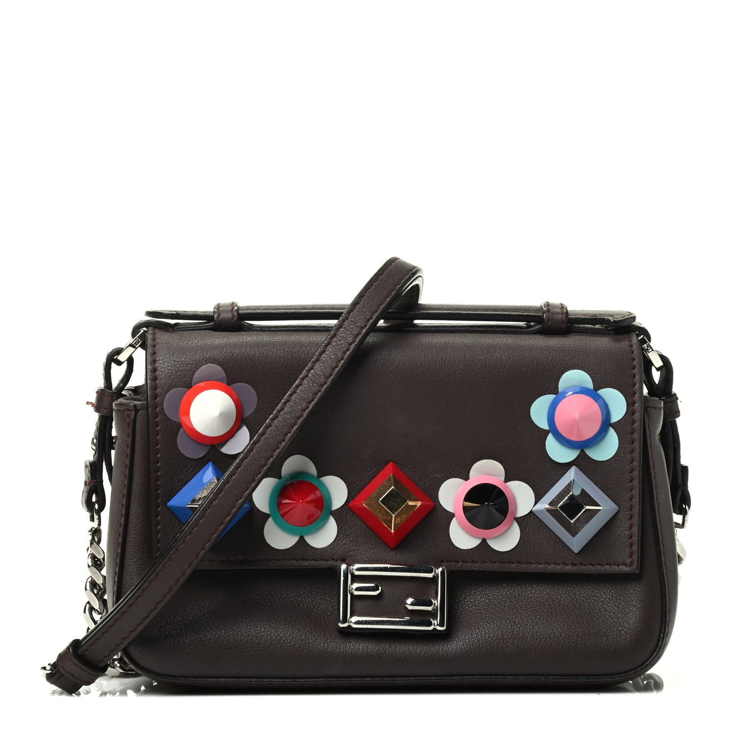 Crystal Flowerland Micro Double Baguette Brown