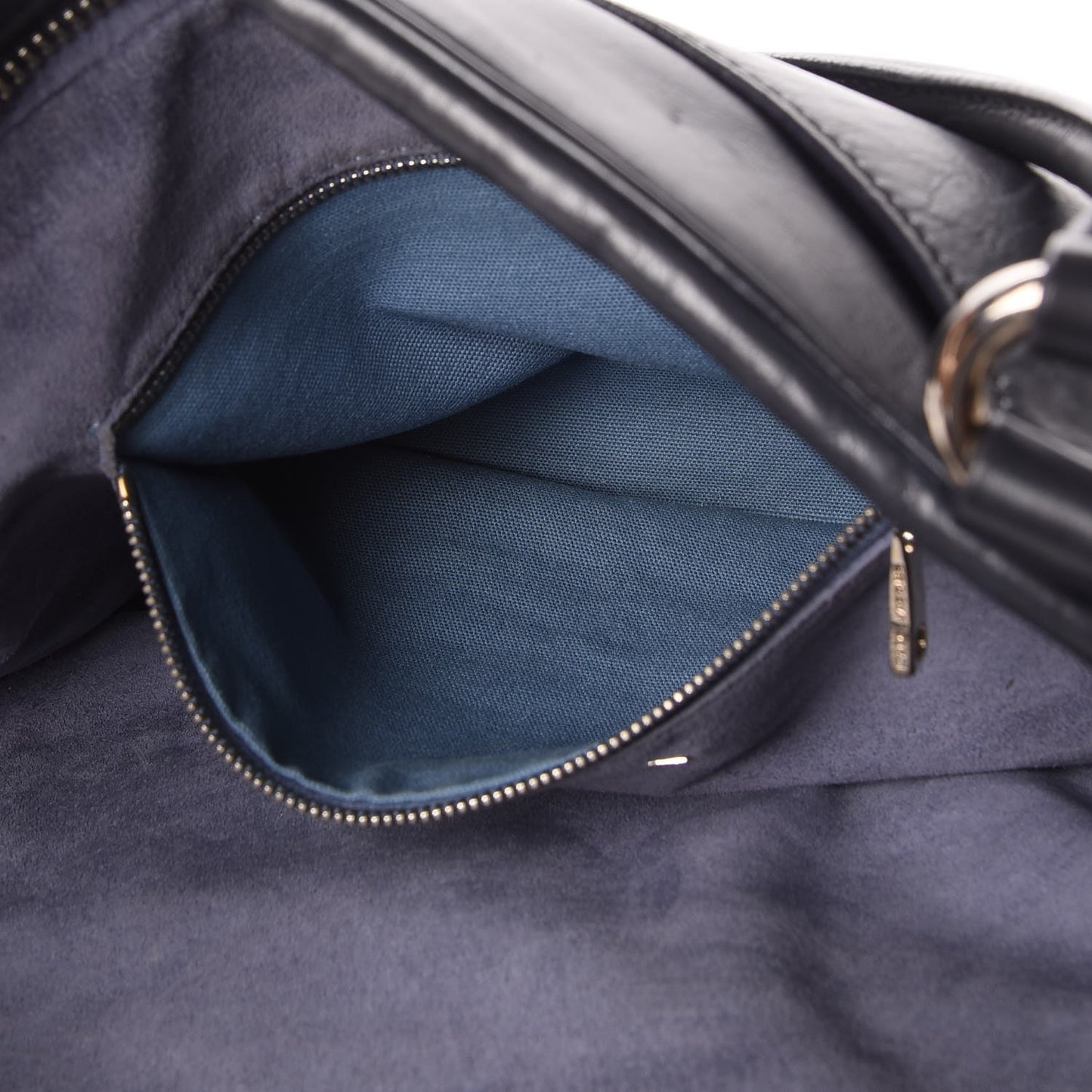 Calfskin Multipocket Shoulder Bag Blue