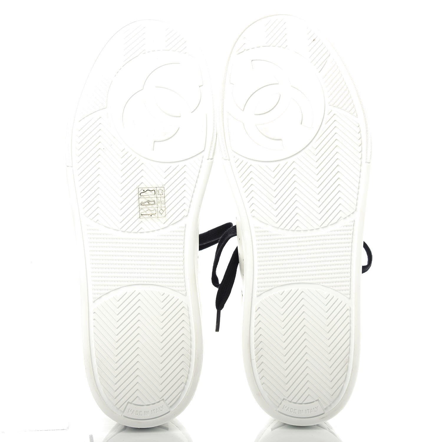 Chanel Calfskin Womens Logo Sneakers 41 Black White 6 of 11