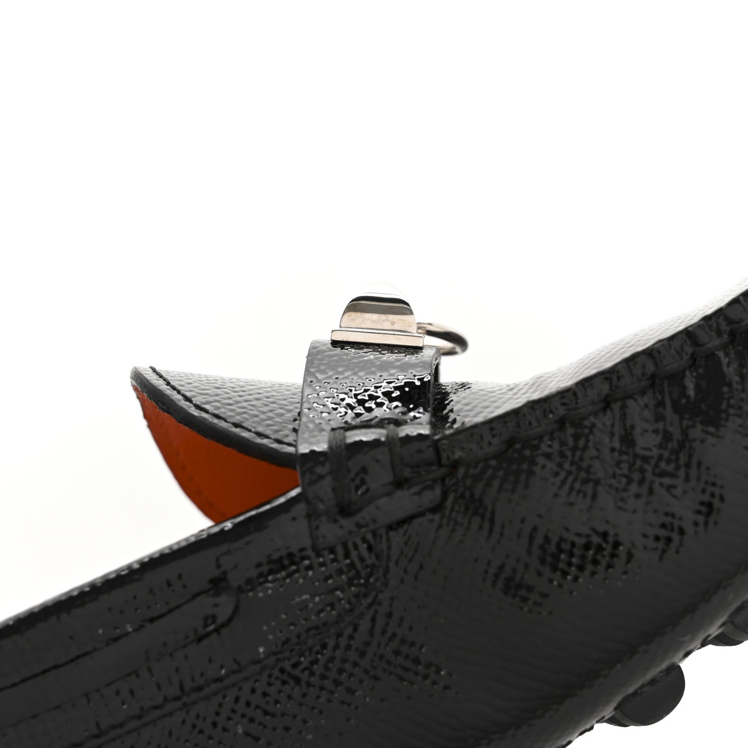 Hermes Patent Epsom Womens Irving Driving Moccasin Loafers 37 Black 22 of 22