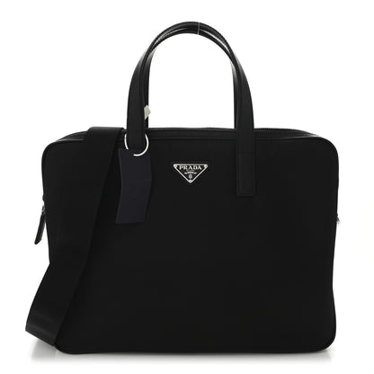 Prada Re-Nylon Saffiano Metal Triangle Logo Briefcase Black 1 of 9