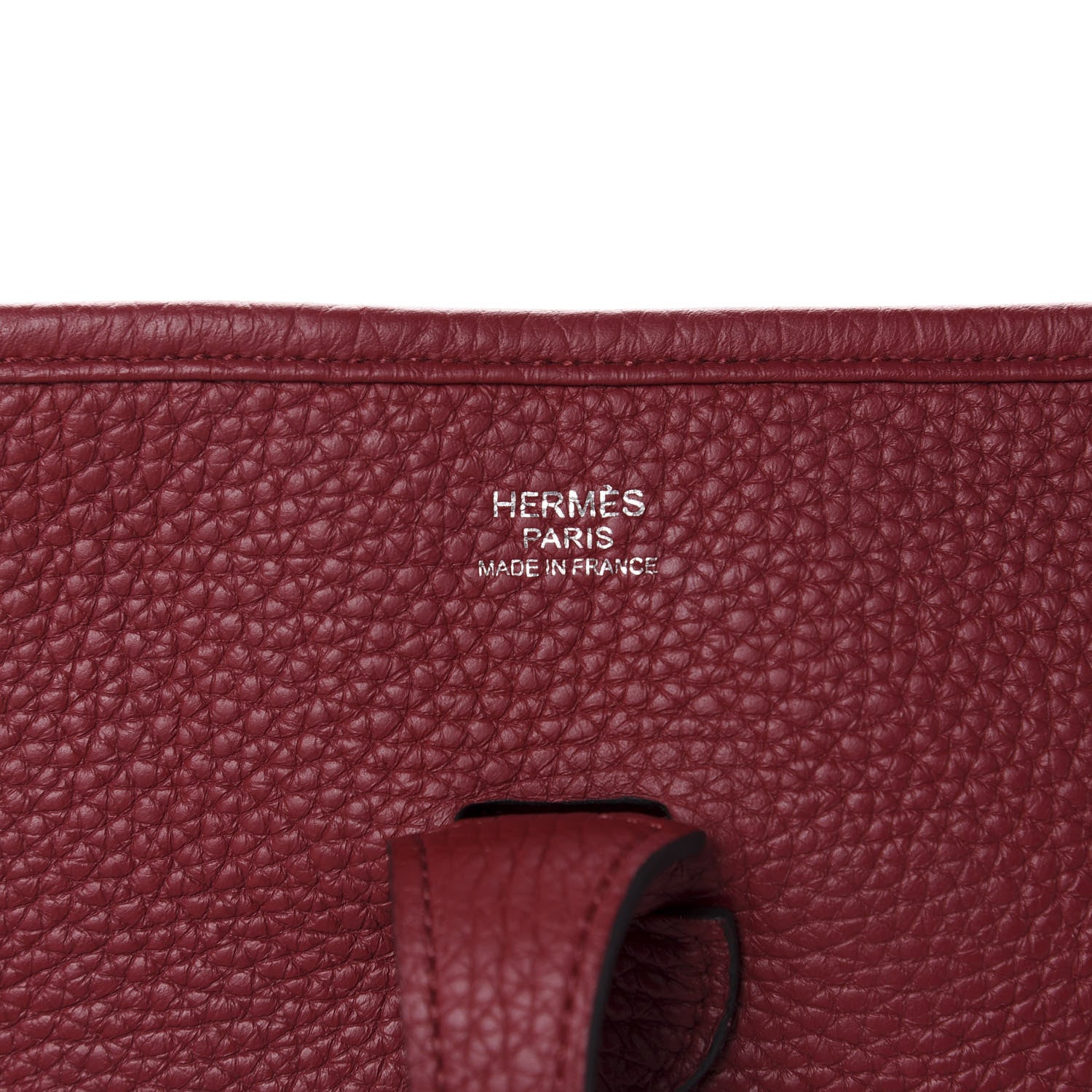 Hermes Taurillon Clemence Evelyne III PM Rouge Grenat 8 of 10