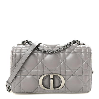 Christian Dior Calfskin Macrocannage Medium Caro Bag Iron Grey 1 of 10