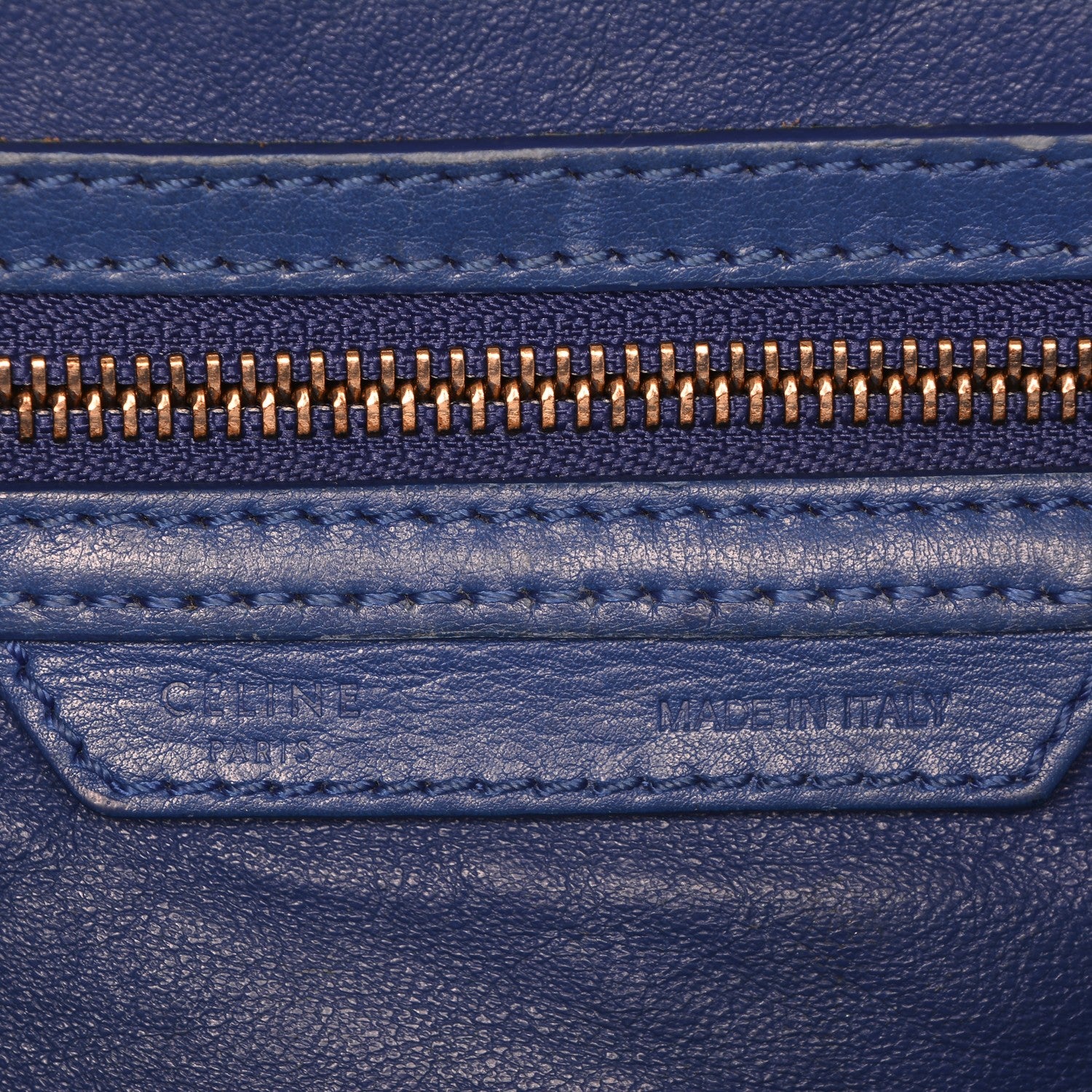 Celine Smooth Calfskin Mini Luggage Electric Blue 7 of 26