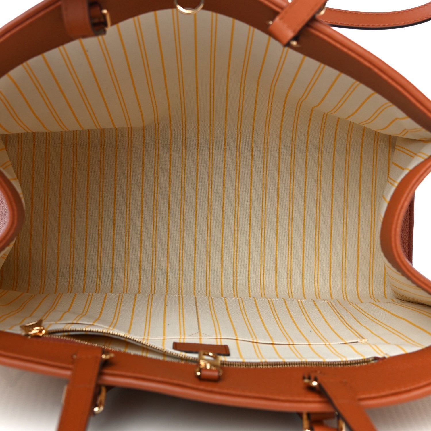 Louis Vuitton Raffia Calfskin Monogram Giant Onthego MM Tan 4 of 4