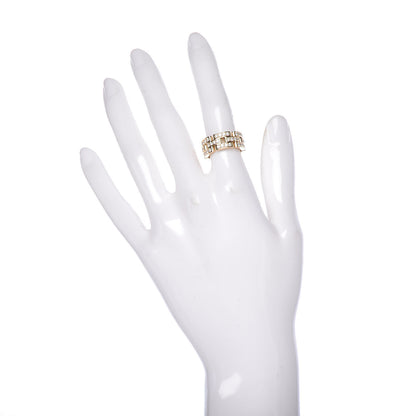 Cartier 18K Yellow Gold Diamond Maillon Panthere 3 Rows Ring Paved 49 4.75 2 of 4