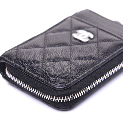 Chanel Caviar Quilted Zip Card Holder Black 6 of 11