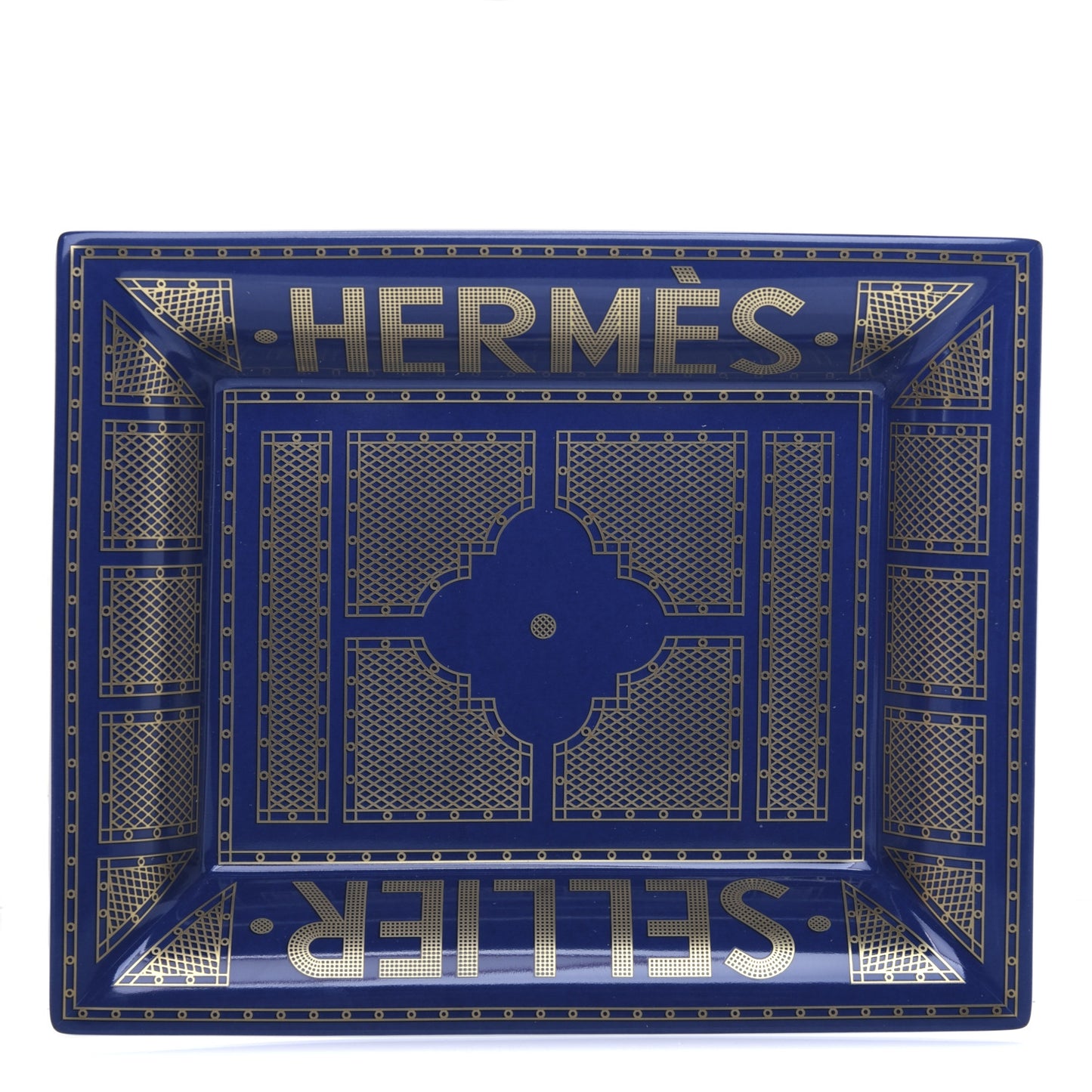 Porcelain Sellier Change Tray Bleu Roi