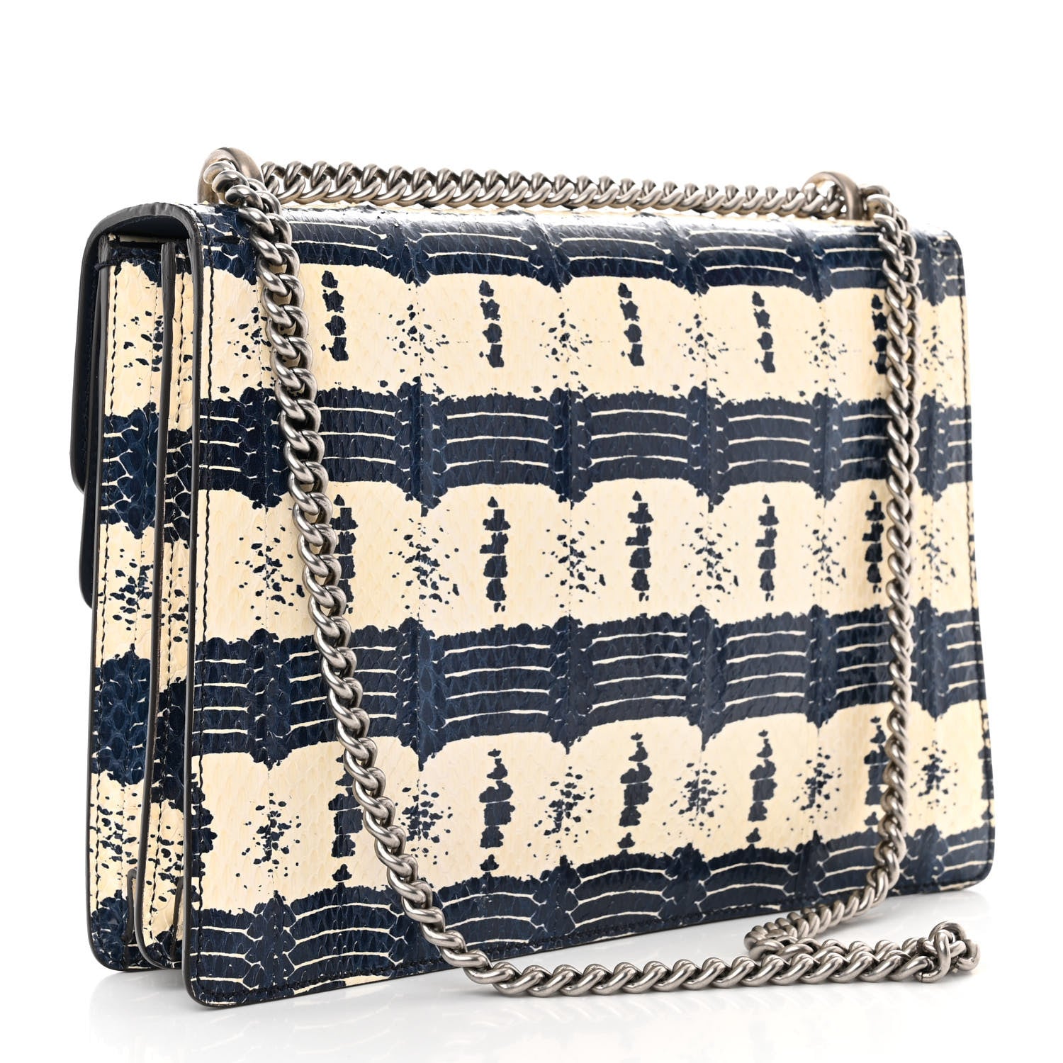 Gucci Snakeskin Dragonfly Medium Dionysus Shoulder Bag Blue 3 of 14