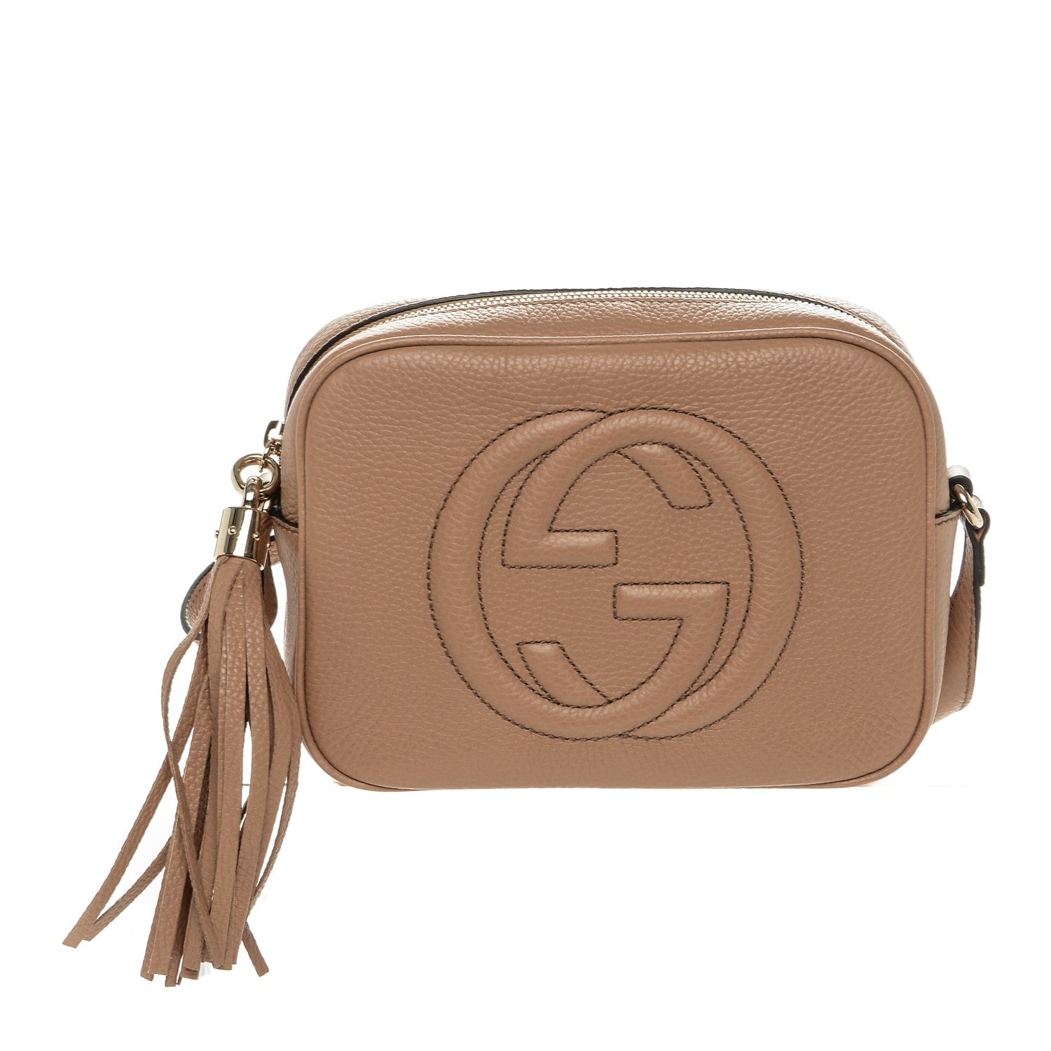 Gucci Pebbled Calfskin Small Soho Disco Bag Rose Beige 1 of 7