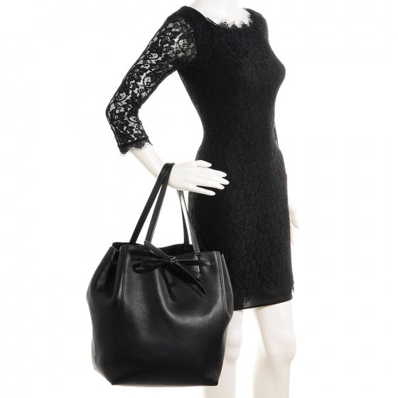 Celine Soft Grained Calfskin Medium Cabas Phantom Black 2 of 10